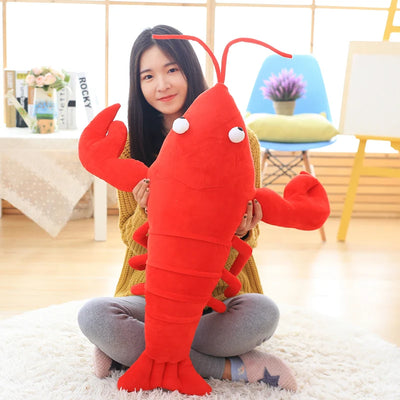 Juguete de peluche de langosta roja de dibujos animados, 12-31" | 30-80 centímetros