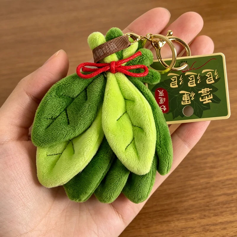 Pomelo Lucky Leaf Plush Pendant | Kawaii New Year Decorative Charm