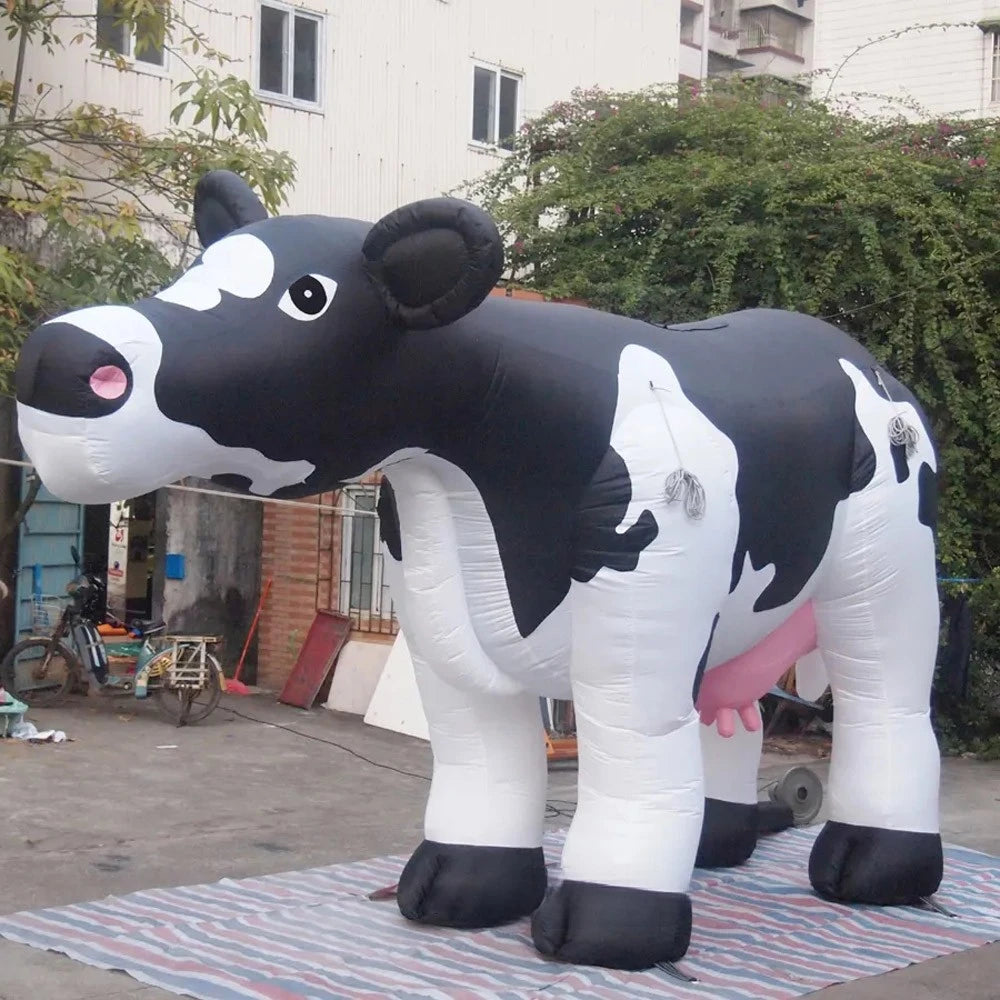 Realistic Standing Inflatable Cow – Life-Size Animal Decor - up to 8m/26 ft long