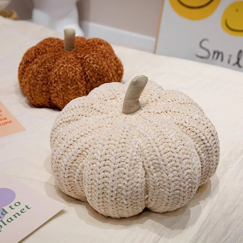 Knitted Pumpkin Plushie, Three Colors, 11" | 28 cm