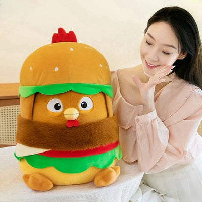 Pollo en un peluche de hamburguesa, 12-20" | 30-50 centímetros