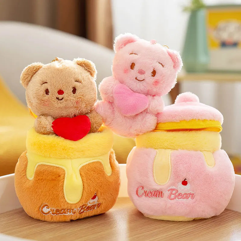 Honey Jar Bear Plush Toy – Kawaii Butter Bear Hug Pillow Gift