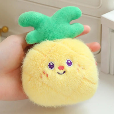 Simulation Fruits & Vegetables Plush Pendant Set | 18 Styles, 9 cm Each
