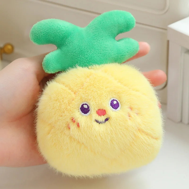 Simulation Fruits & Vegetables Plush Pendant Set | 18 Styles, 9 cm Each