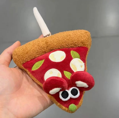 Pizza Mouse Stuffed Plush Toy | Kawaii Mouse & Pizza Slice Set, 6\" | 15 cm