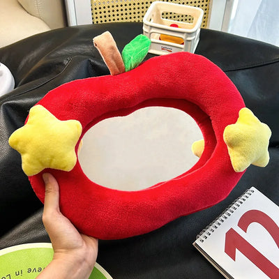Apple-Shaped Acrylic Makeup Mirror | Cute Wall Vanity Mirror