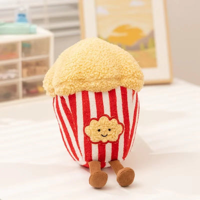 Popcorn & Cola Movie Night Plush Pillow Set | Fun Snack Stuffed Toys