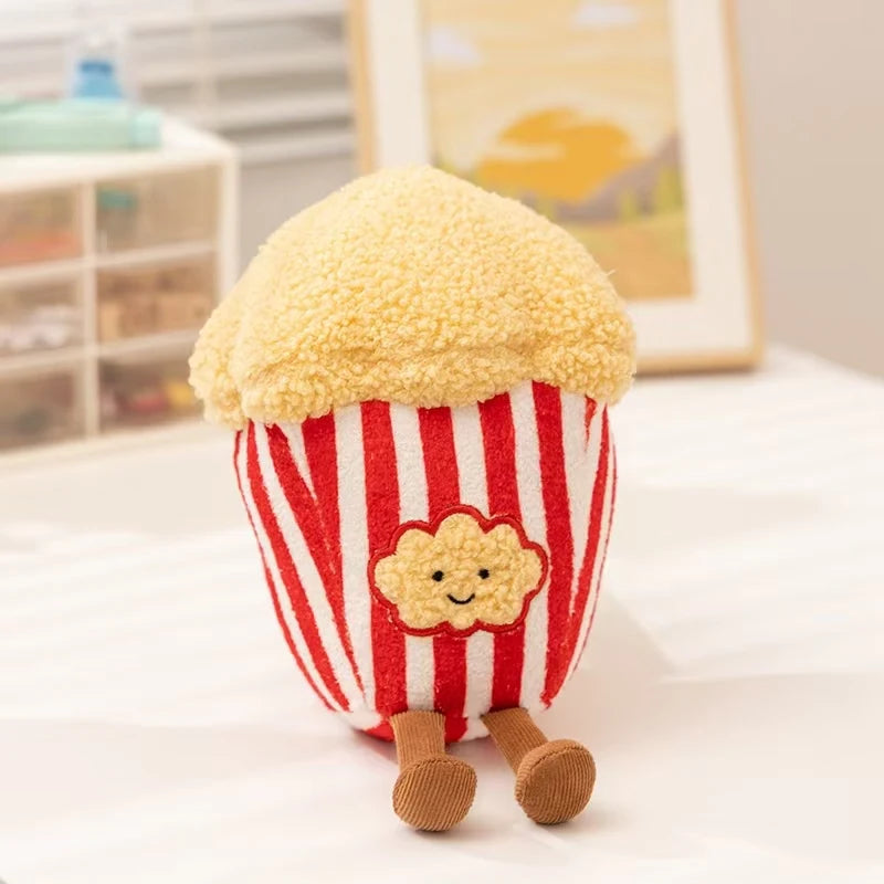 Popcorn & Cola Movie Night Plush Pillow Set | Fun Snack Stuffed Toys