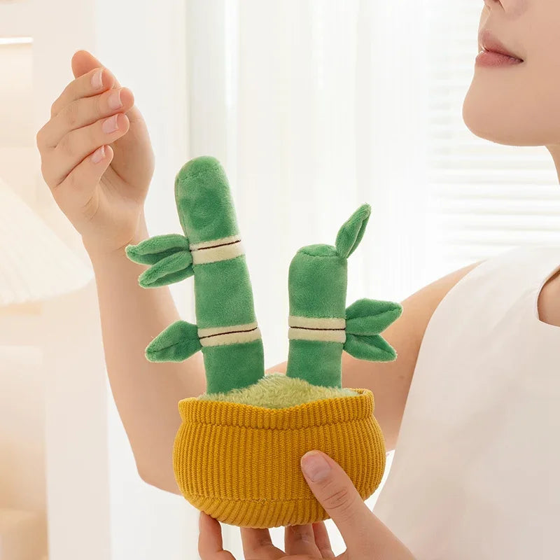 Kawaii Plush Potted Plants – Sunflower, Bamboo, Persimmon & More, 8" | 20 cm