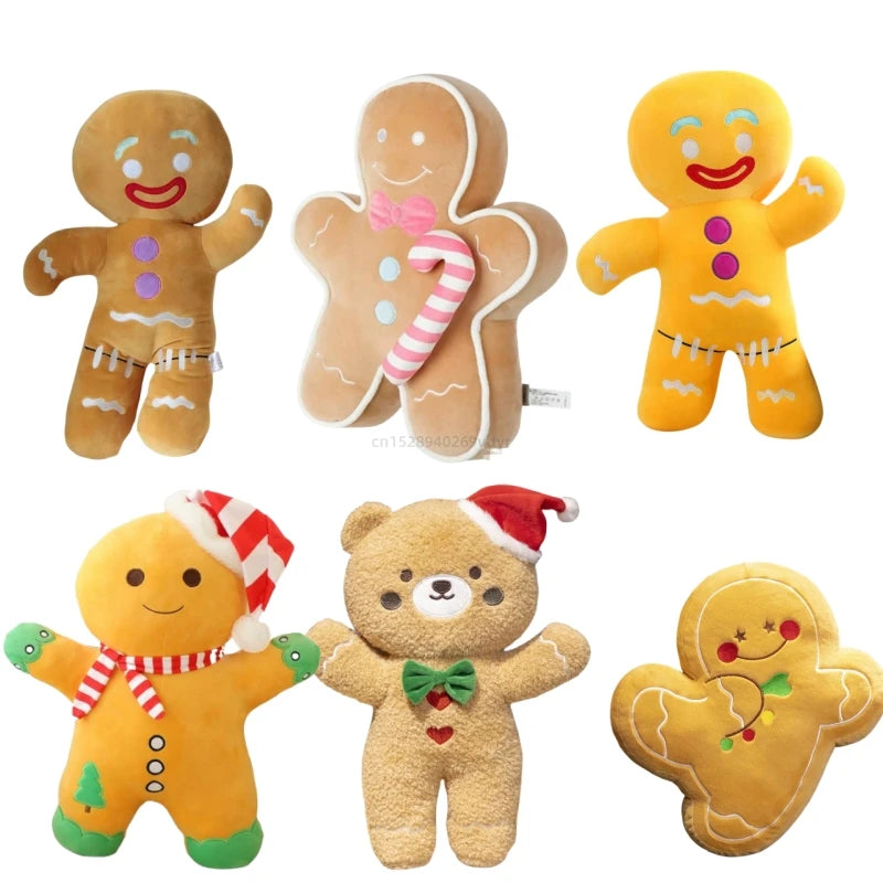 Gran Peluche de Galleta de Jengibre con Bastón de Caramelo, 17-24" | 42-60 centímetros