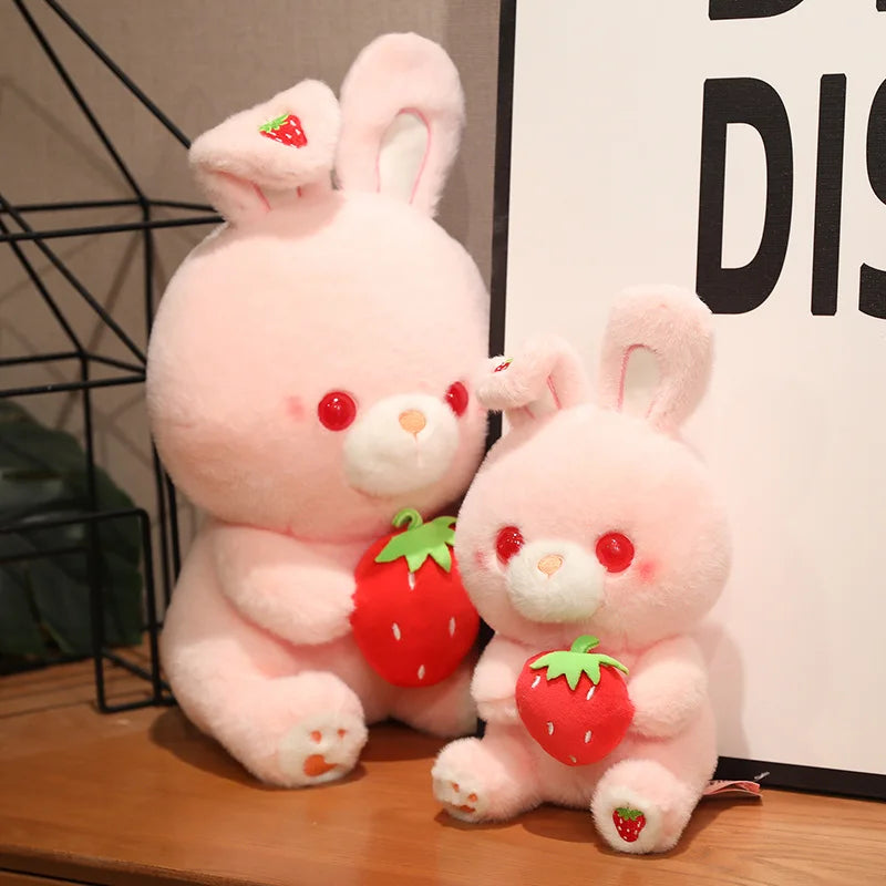Strawberry Bunny Plushie, 11-16" | 27-40 cm