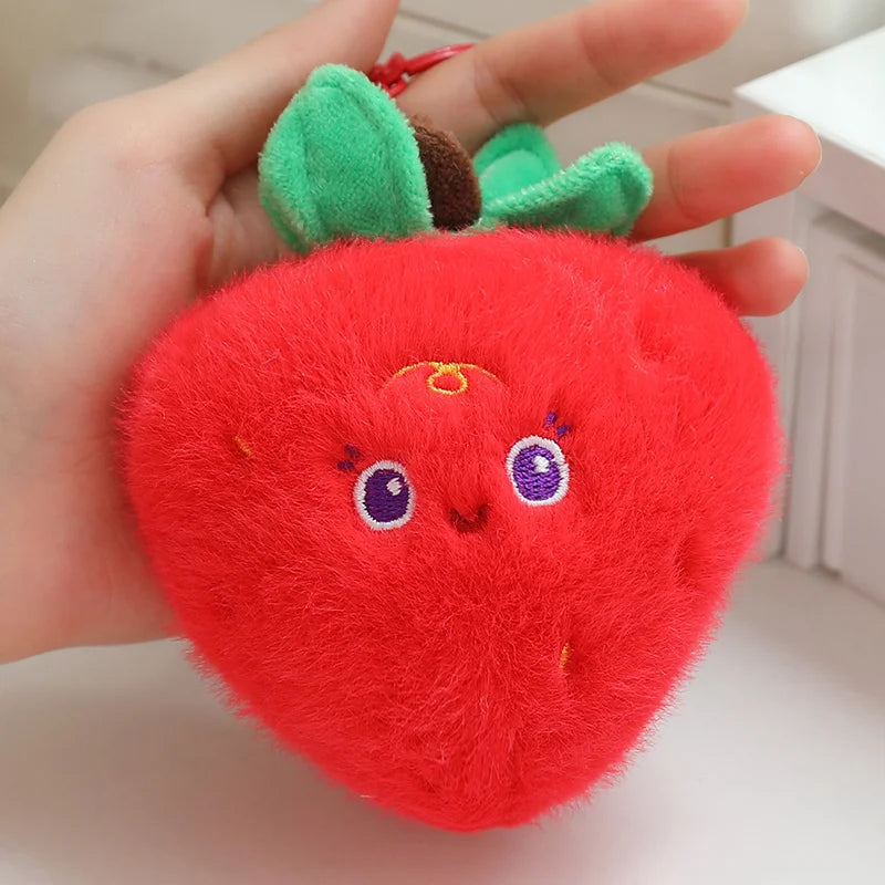 Simulation Fruits & Vegetables Plush Pendant Set | 18 Styles, 9 cm Each