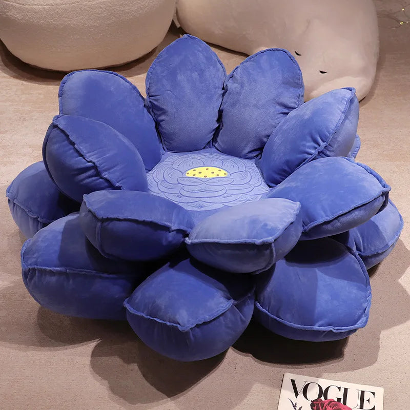 Coussin de sol en peluche Lotus Blossom - Deux couleurs
