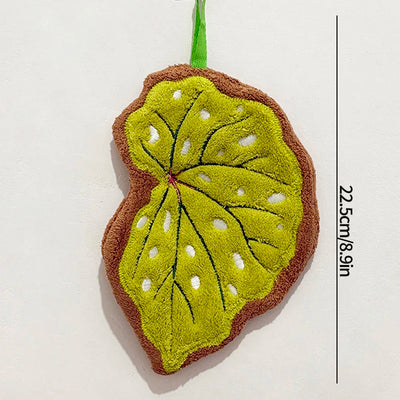 Leaf-Shaped Hand Towel – Hanging Kitchen Handkerchief