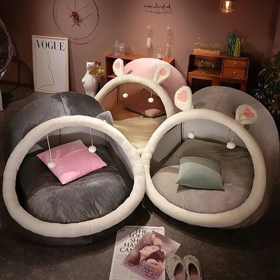 Giant Rabbit/Cat Plushie Tent Bed for Two People