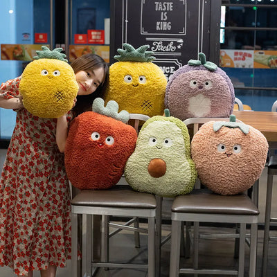 Peluche Fruit Flou avec Gant de Main Optionnel, 5 Fruits, 14-18" | 36-45 cm