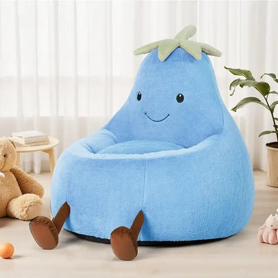 Veggie Bean Bag Chair | Kids' Plush Stuffed Sofa Seat, 31-inch