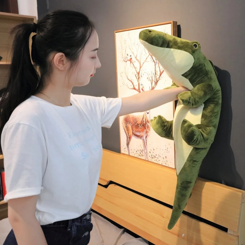 Animal de peluche cocodrilo de boca cerrada, 3-3.9'' | 90-120 centímetros