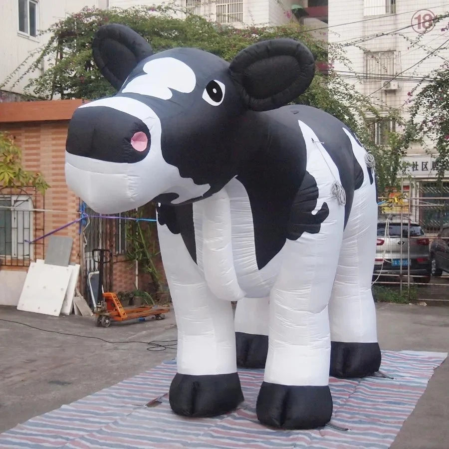 Realistic Standing Inflatable Cow – Life-Size Animal Decor - up to 8m/26 ft long