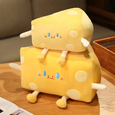 Cartoon Wedge of Cheese Plushie, 4 Styles, 8-20" | 20-50 cm