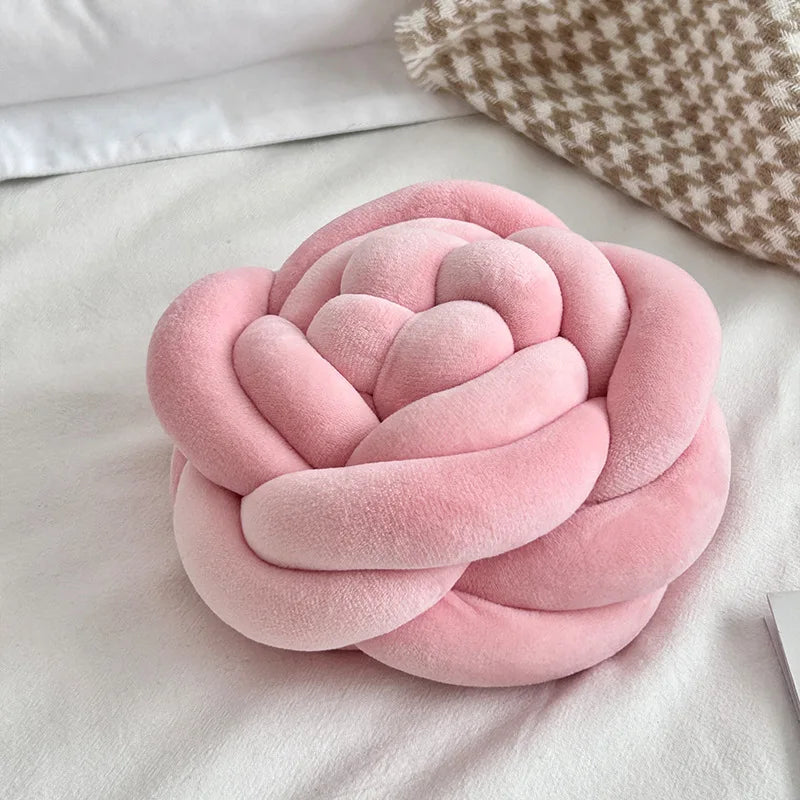 Rose Knot Plushie Throw Pillow, Seven Colors, 7-11" | 17-28 cm 🌹