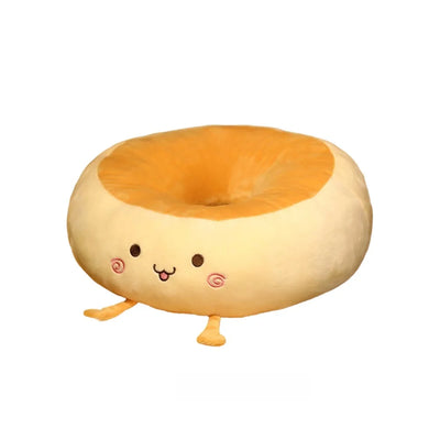 Cojín de Bagel Kawaii, 15" | 38 centímetros