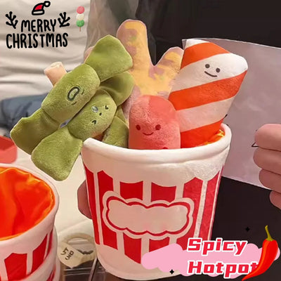 Bowl of Oden Plush Toy Set | Japanese Hot Pot Simulation Food, 20 cm
