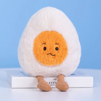 Plushie Emotional Hard-Boiled Egg, Six Designs, 9" | 23 cm