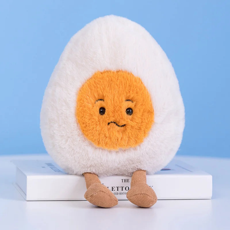 Plushie Emotional Hard-Boiled Egg, Six Designs, 9" | 23 cm