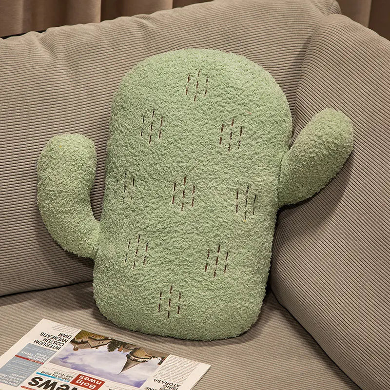 Cojín decorativo de cactus de peluche, tres colores, 12-16" | 30-40 centímetros