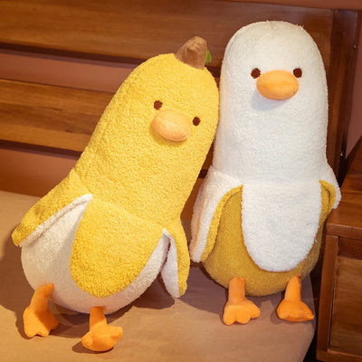 Pato de Pluche Fuzzy Banana, Dos Colores, 20" | 50 centímetros