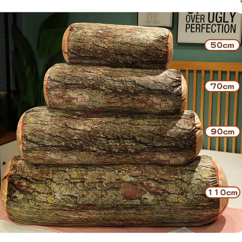 Peluches de tronco de madera realista, cuatro estilos, 20-28" | 50-70 centímetros