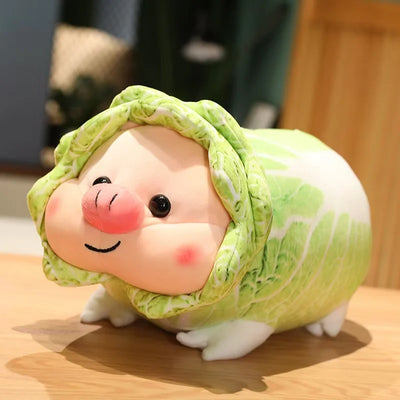 Kawaii Cabbage Pig Plush Pillow – Creative Cartoon Stuffed Cushion