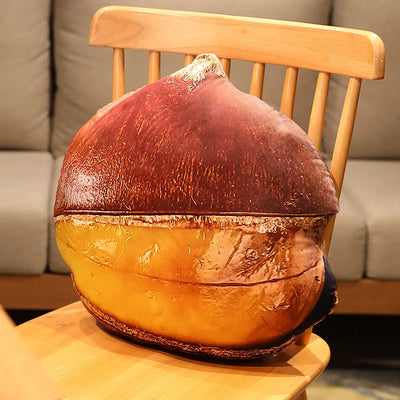 Cojín de lanzamiento de nuez de comida realista, 16-22" | 40-55 centímetros