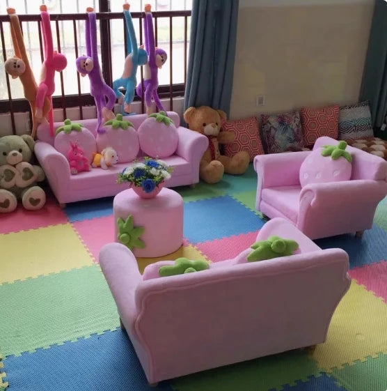 Conjunto de Sofás para Niños Sueño de Fresa - Cuatro Colores