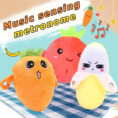 Musical Banana Induction Plush Toy – Interactive Rhythm Learning Fruit Doll