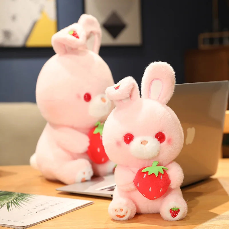 Strawberry Bunny Plushie, 11-16" | 27-40 cm