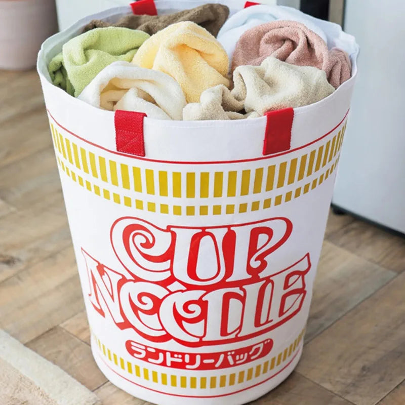 Jumbo Cup Noodle Tote Bag – Large Plush-Inspired Storage Bucket