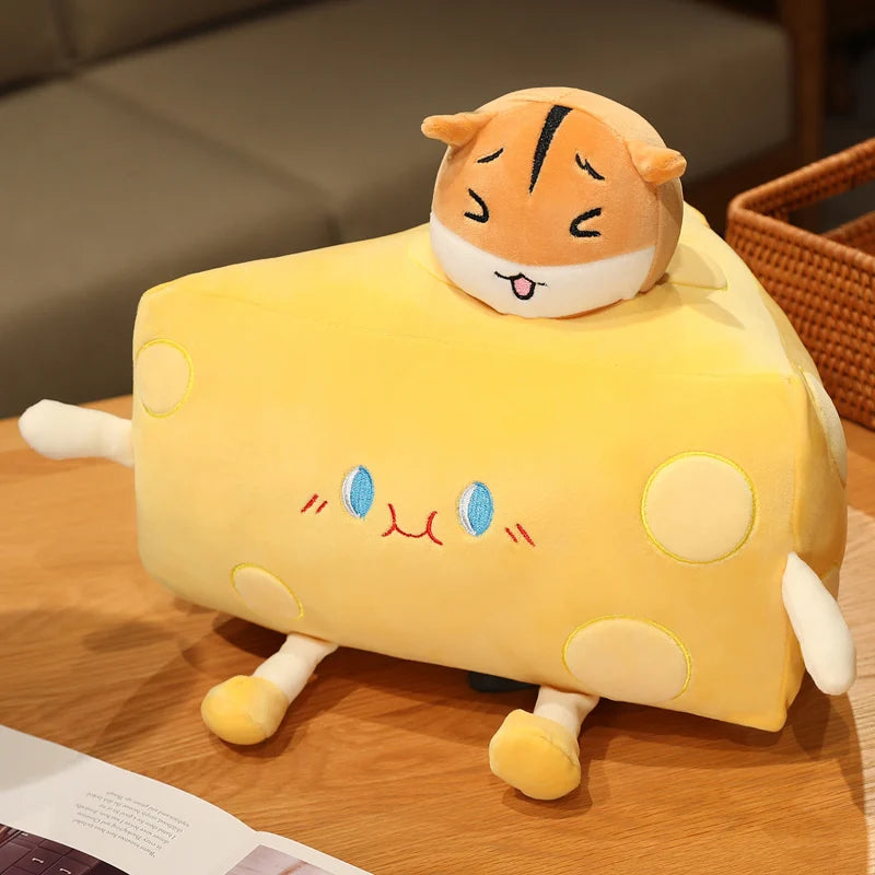 Cartoon Wedge of Cheese Plushie, 4 Styles, 8-20" | 20-50 cm