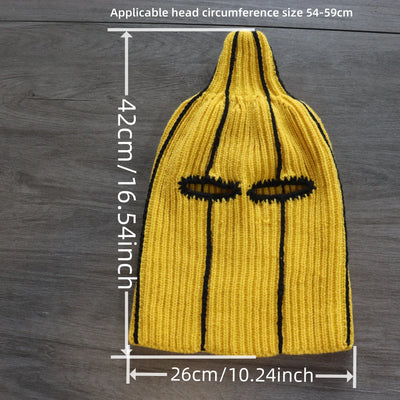 Banana Balaclava Knit Hat | Wearable Food Costume Headwear