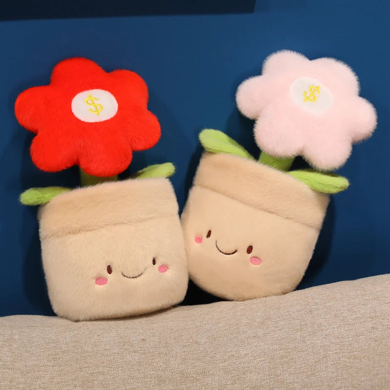 Cute Potted Flower Plush Toy | Soft Stuffed Floral Doll, 28cm