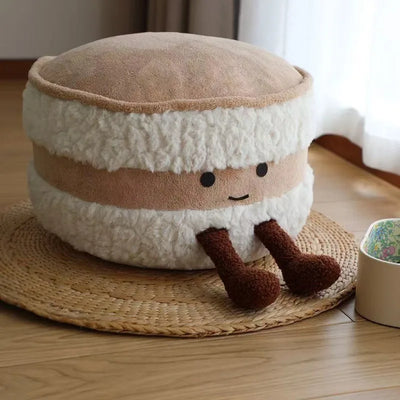 Bread-Shaped Footstool – Cute Plush Seat Pier for Living Room
