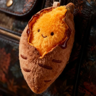 Roasted Sweet Potato Plush Keychain | Kawaii Simulation Snack Pendant
