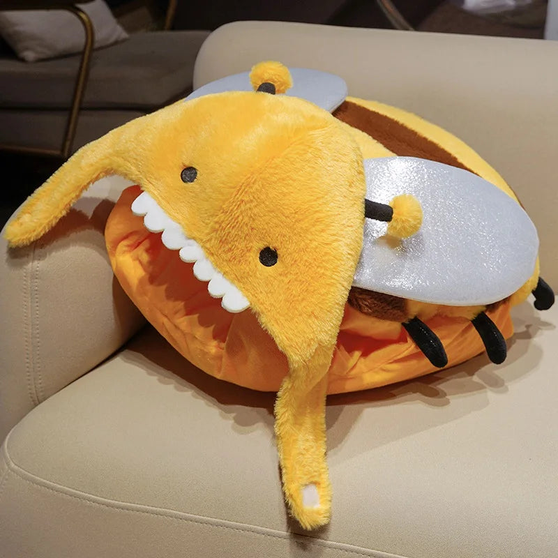 Giant Bee Plush Pillow | Soft Stuffed Bumble Bee Toy, 60–100cm