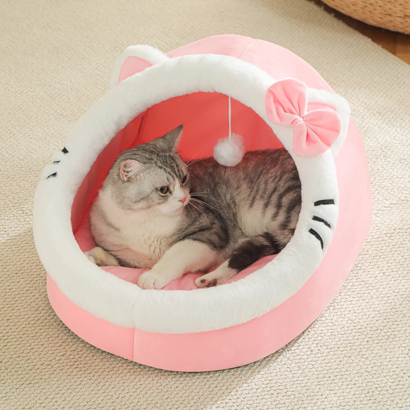 Plushie Bunny Pet Bed, For Pets up to 22 lbs (10 kg)