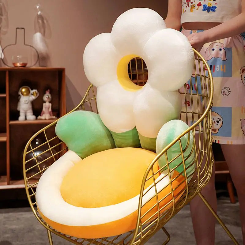 Cojín de Asiento de Peluche en Forma de Flor, 19"-22" | 50-55 centímetros