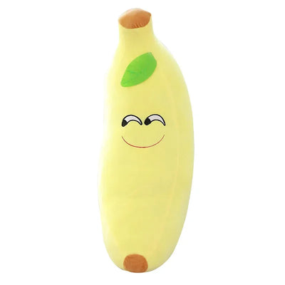 Smiling Face Banana Plush Pillow, 16-31" | 40-80 cm