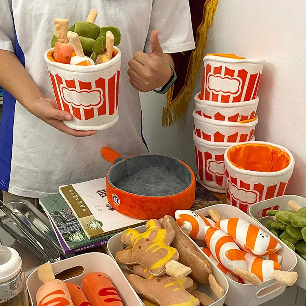 Bowl of Oden Plush Toy Set | Japanese Hot Pot Simulation Food, 20 cm