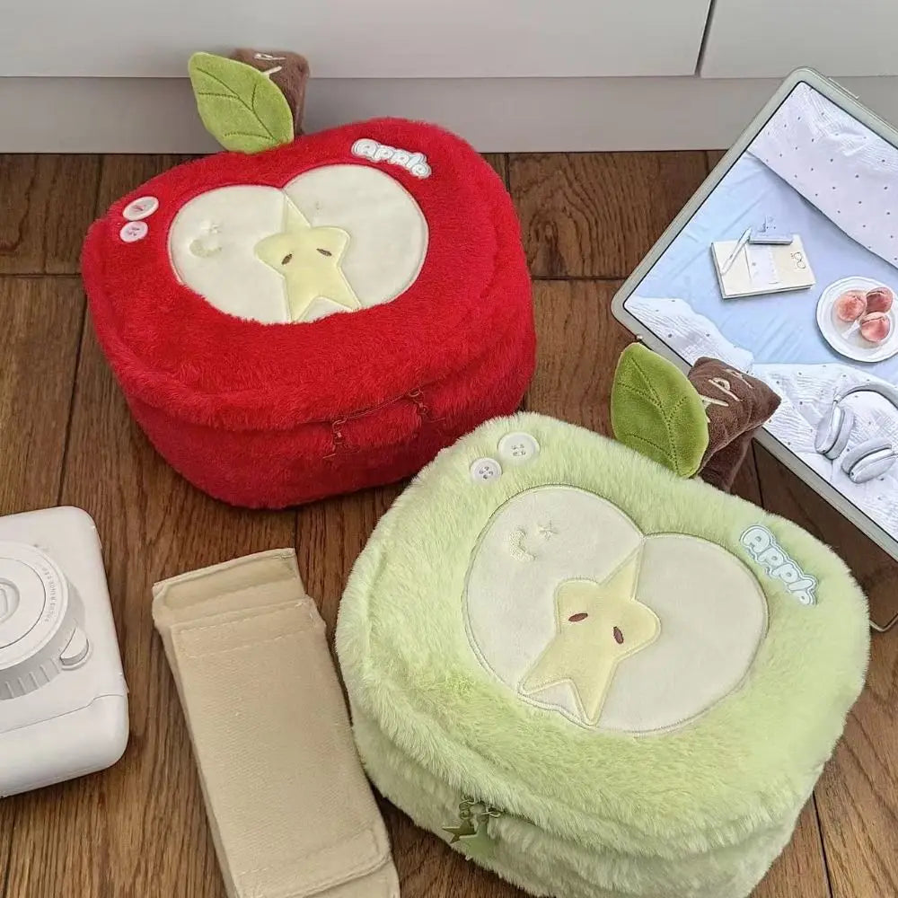 Apple-Shaped Cosmetic Bag | Large Capacity Fruit Toiletry Pouch