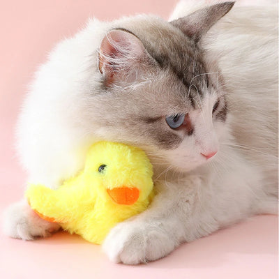 Plushie Duck Rechargeable Flapping Cat Toy, 6" | 15 cm
